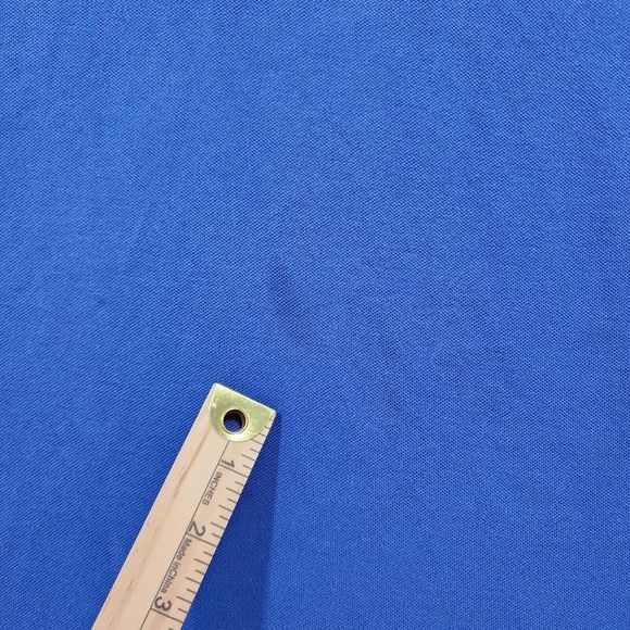 Polo Ralph Lauren Polo Shirt Mens Large Blue Solid 100% Cotton Vintage - Picture 13 of 13